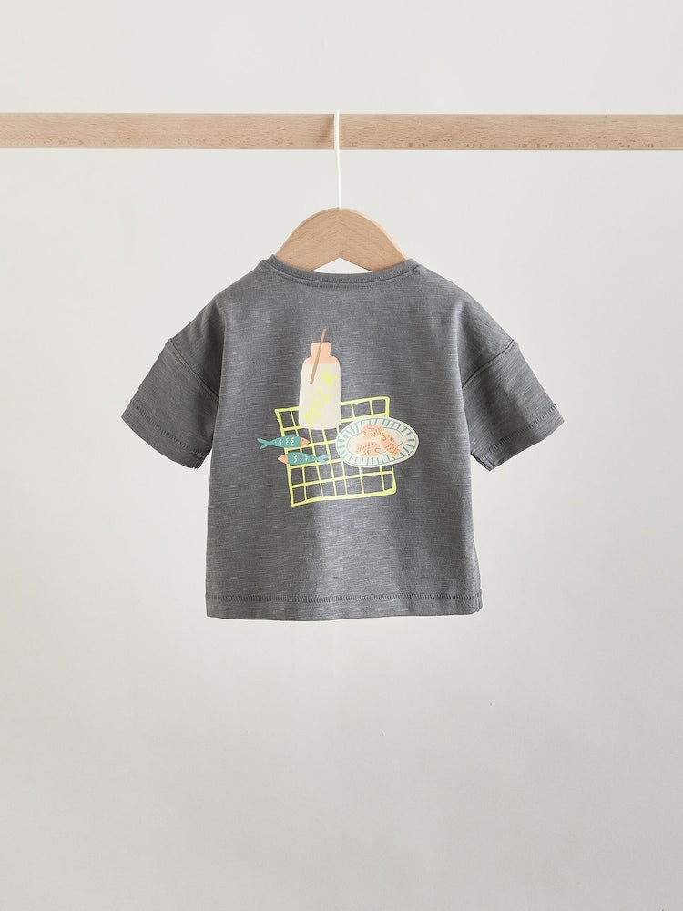 Grey Picnic Top & Trousers Baby Set (0mths-2yrs)