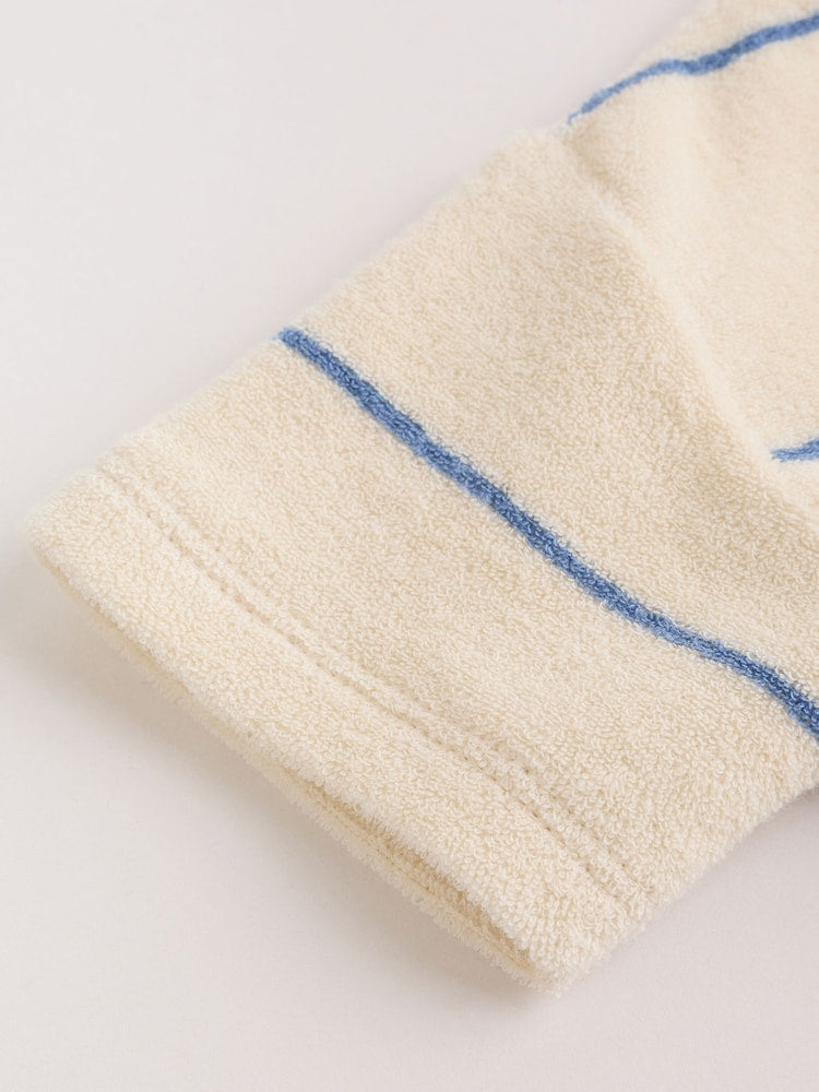 Neutral/Blue Stripe Top and Short Towelling Baby Set (0mths-2yrs)