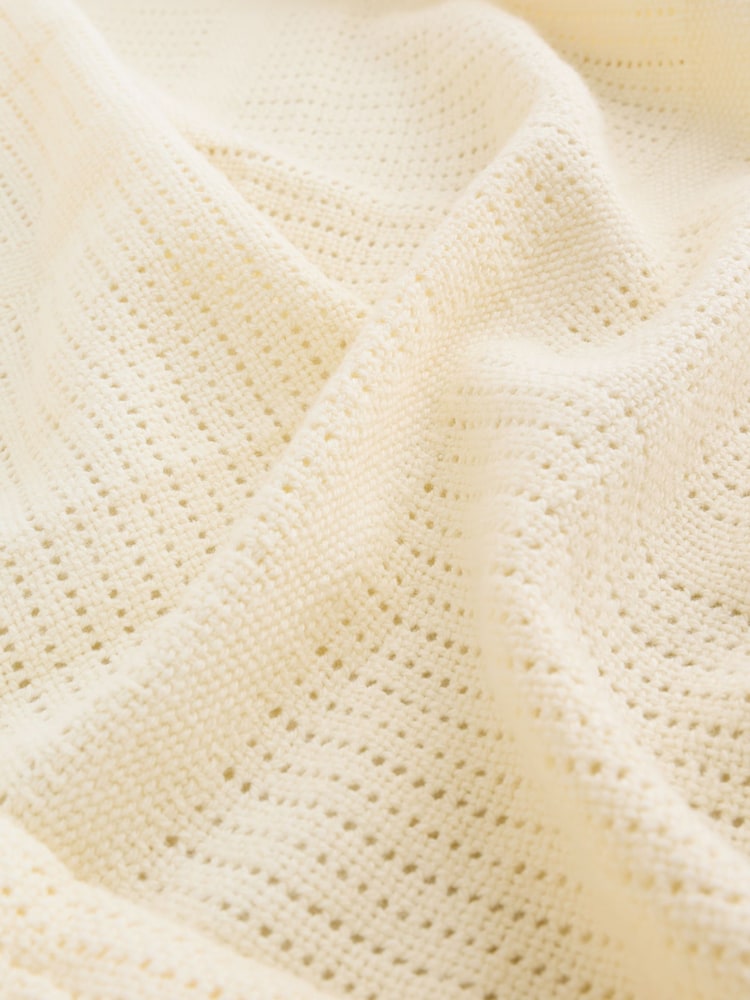 2 Pack Yellow Cotton Baby Cellular Blankets
