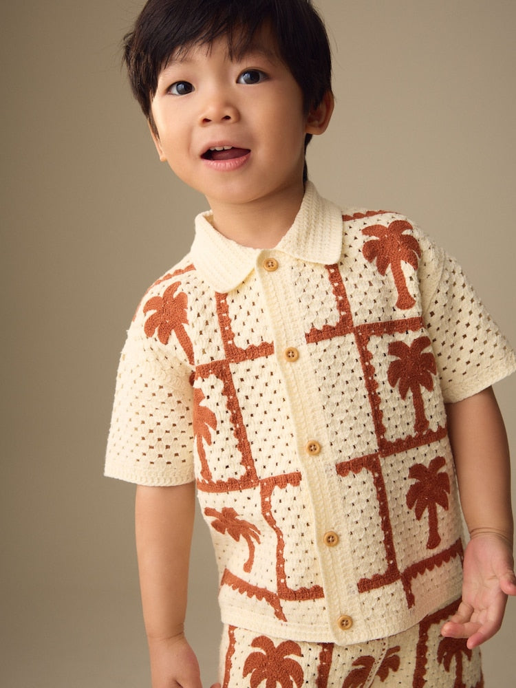 Rust Brown Crochet Palm Tree Set (12mths-7yrs)