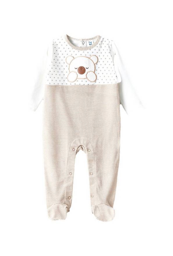 UniqKidz Striped Long Sleeves Sleepsuit