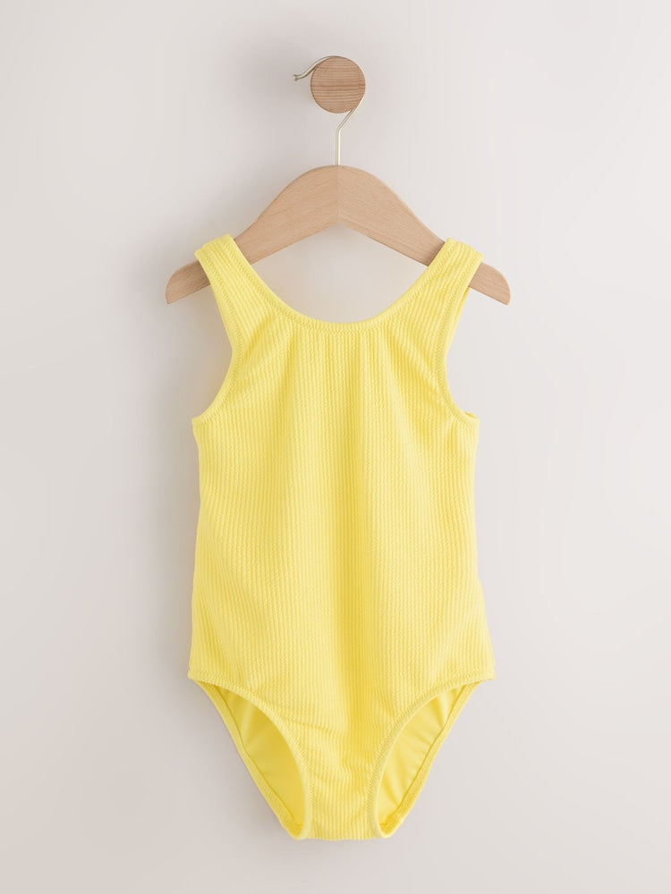 Yellow Crinkle Swimsuit (3-16yrs)