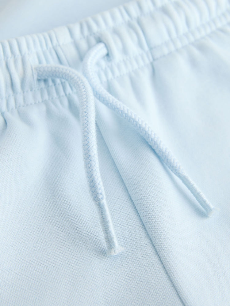 Light Blue Single Plain Crew Neck Sweatshirt and Shorts Set (3mths-7yrs)