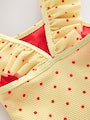 Yellow Apple Polka Dot Frill Swimsuit (3mths-7yrs) - Size 3-6 Months (62-68cm)