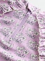 Lilac Purple Ditsy Floral Short Sleeved Sunsafe Swim Set (3mths-10yrs) - Size 3-6 Months (62-68cm)