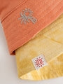 Orange Embroidered and Yellow Tie Dye Baby Bucket Hats 2 Pack - Size 50cm (First Size)