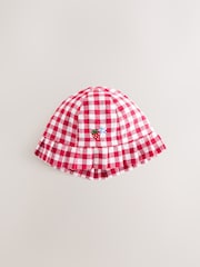 Blue and Red Embroidered Strawberry Baby Bucket Hats 2 Pack - Size 50cm (First Size)
