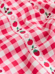 Pink/ Red Gingham Pullon Trousers (3mths-7yrs) - Size 3-6 Months (62-68cm)