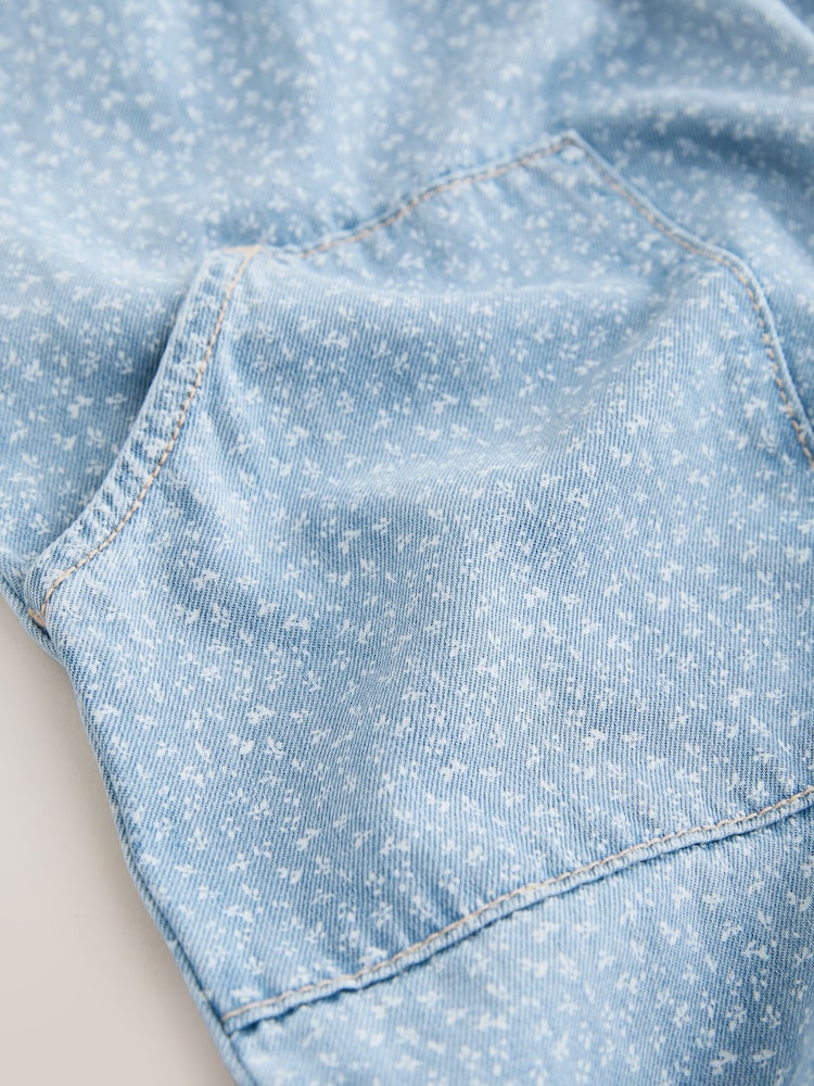 Blue Floral Ditsy Denim Jumpsuit (3mths-7yrs)