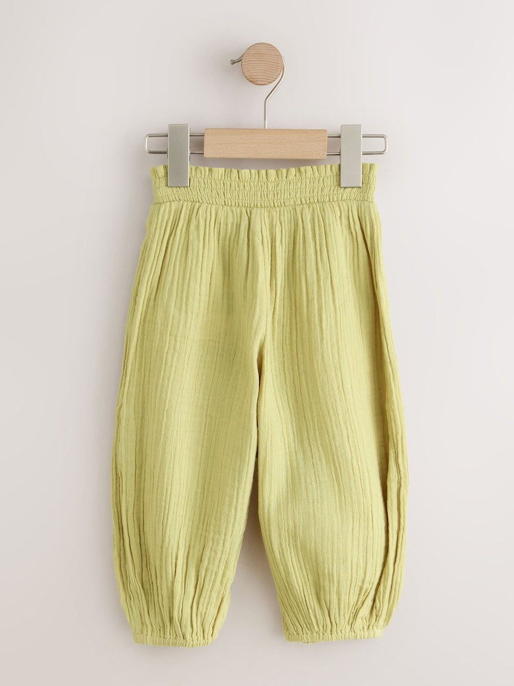 Khaki Green Pull On Trousers (3mths-7yrs)