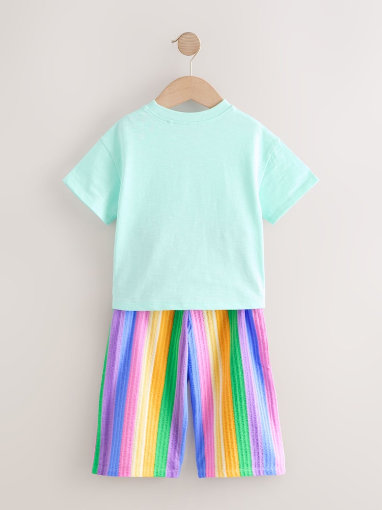 Pink Rainbow Top & Trousers Set 2 Pack (3mths-7yrs)