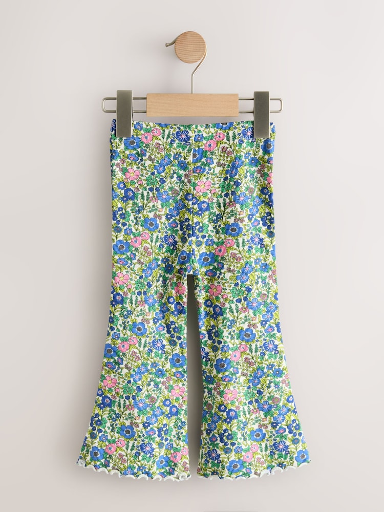 Pink/Floral Flared Leggings 3 Pack (3mths-7yrs) - Size 3-6 Months (62-68cm)