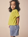 Green Short Sleeve Ric Rac Trim T-Shirt (3mths-7yrs) - Size 3-6 Months (62-68cm)