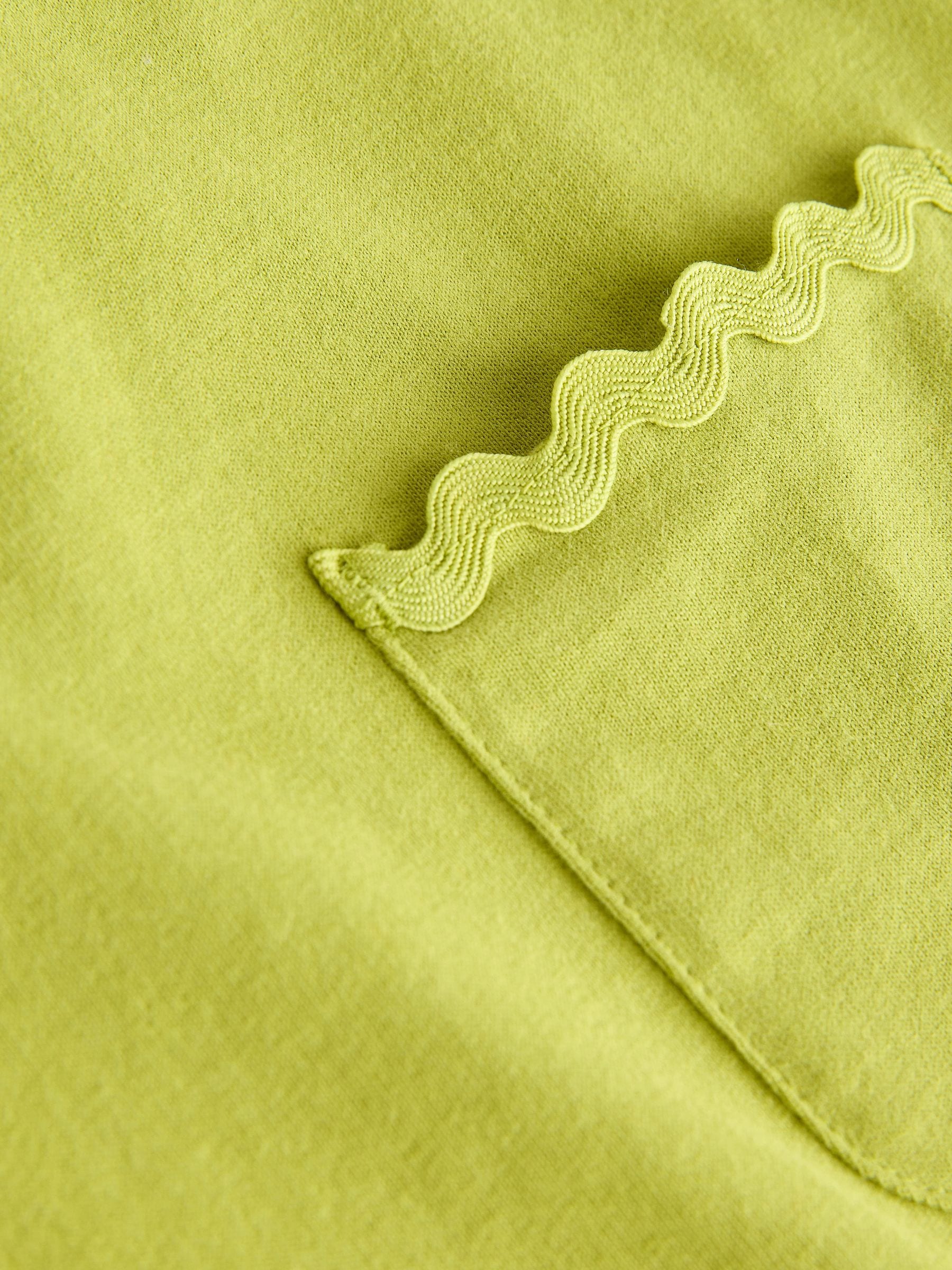 Green Short Sleeve Ric Rac Trim T-Shirt (3mths-7yrs) - Size 3-6 Months (62-68cm)