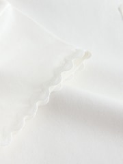 Ecru White Short Sleeve Ric Rac Trim T-Shirt (3mths-7yrs) - Size 3-6 Months (62-68cm)