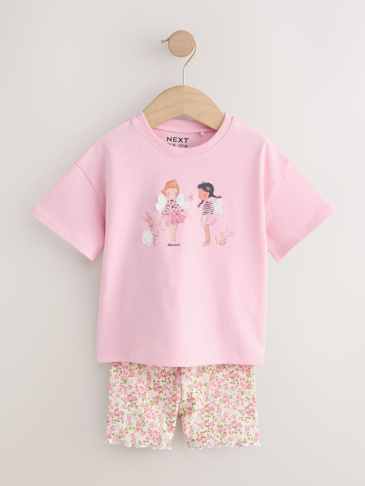 Pink Fairy T-Shirt and Cycle Shorts Set (3mths-7yrs)
