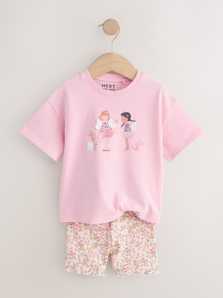 Pink Fairy T-Shirt and Cycle Shorts Set (3mths-7yrs)