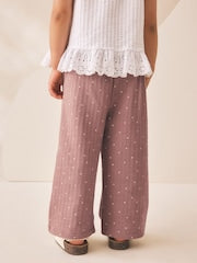 Brown Spot Wide Leg Trousers (3mths-7yrs)
