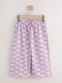 Purple Ditsy Floral Textured Wide Leg Trousers (3mths-7yrs) - Size 3-6 Months (62-68cm)