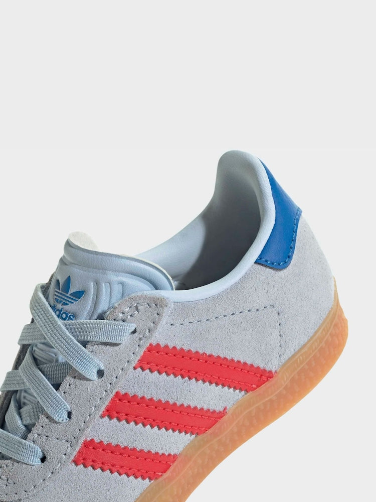 adidas Originals Blue Gazelle Comfort Closure Elastic Laces Infant Trainers