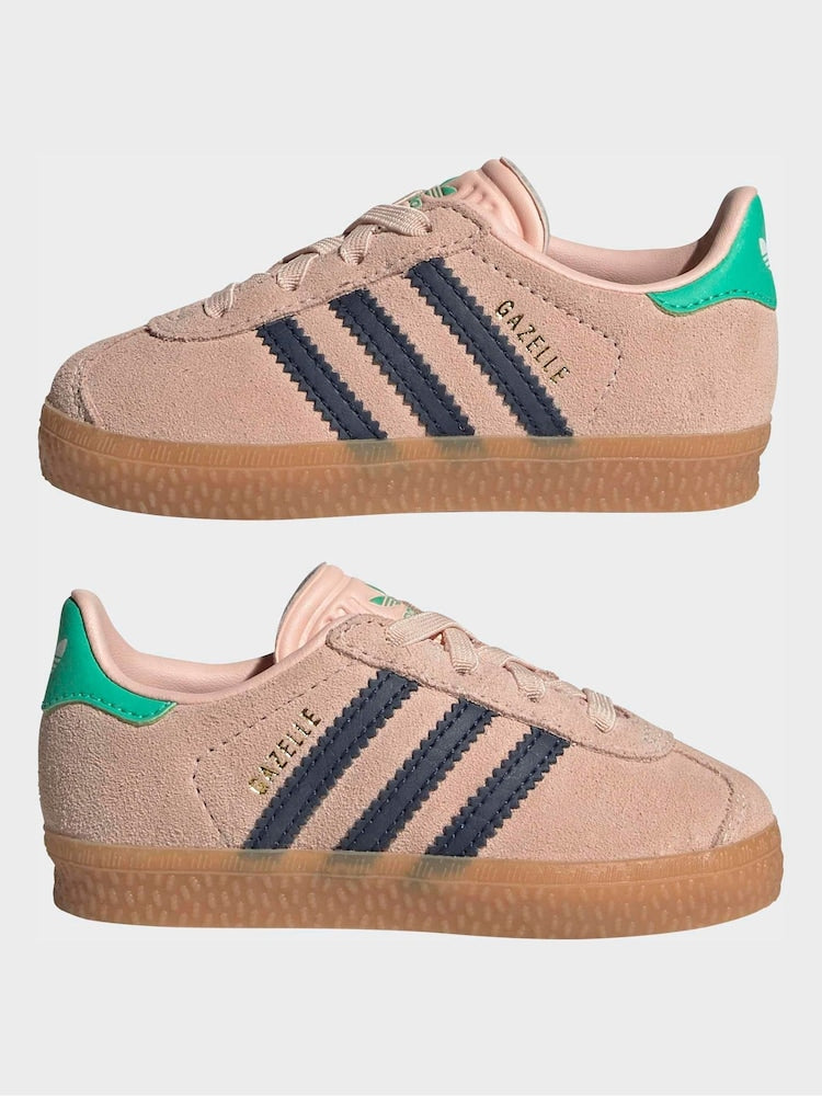 adidas Originals Pink Gazelle Comfort Closure Elastic Laces Infant Trainers