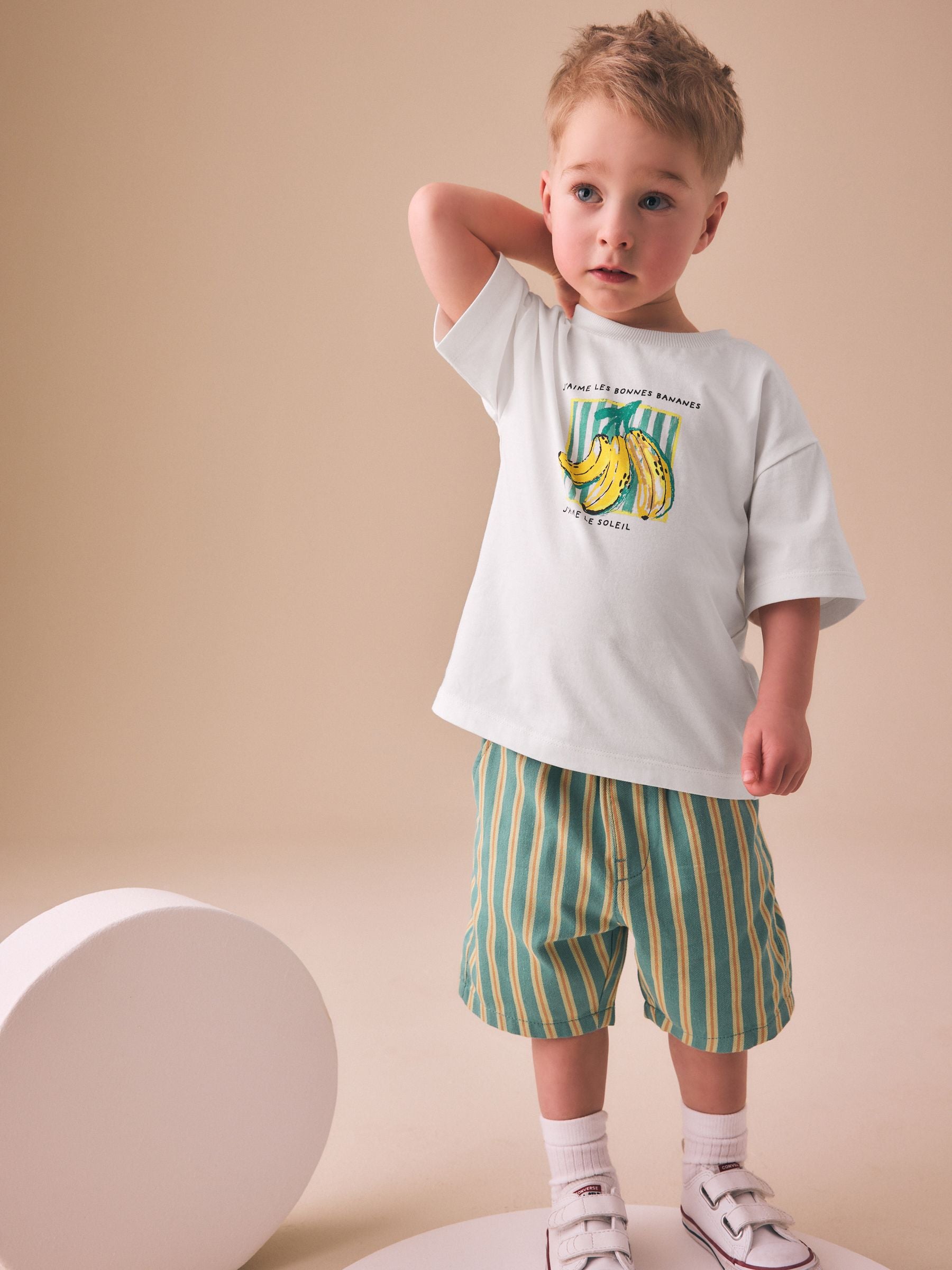 White Bananas Short Sleeve Back Print T-Shirt (3mths-7yrs) - Size 3-6 Months (62-68cm)