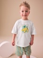White Bananas Short Sleeve Back Print T-Shirt (3mths-7yrs) - Size 3-6 Months (62-68cm)