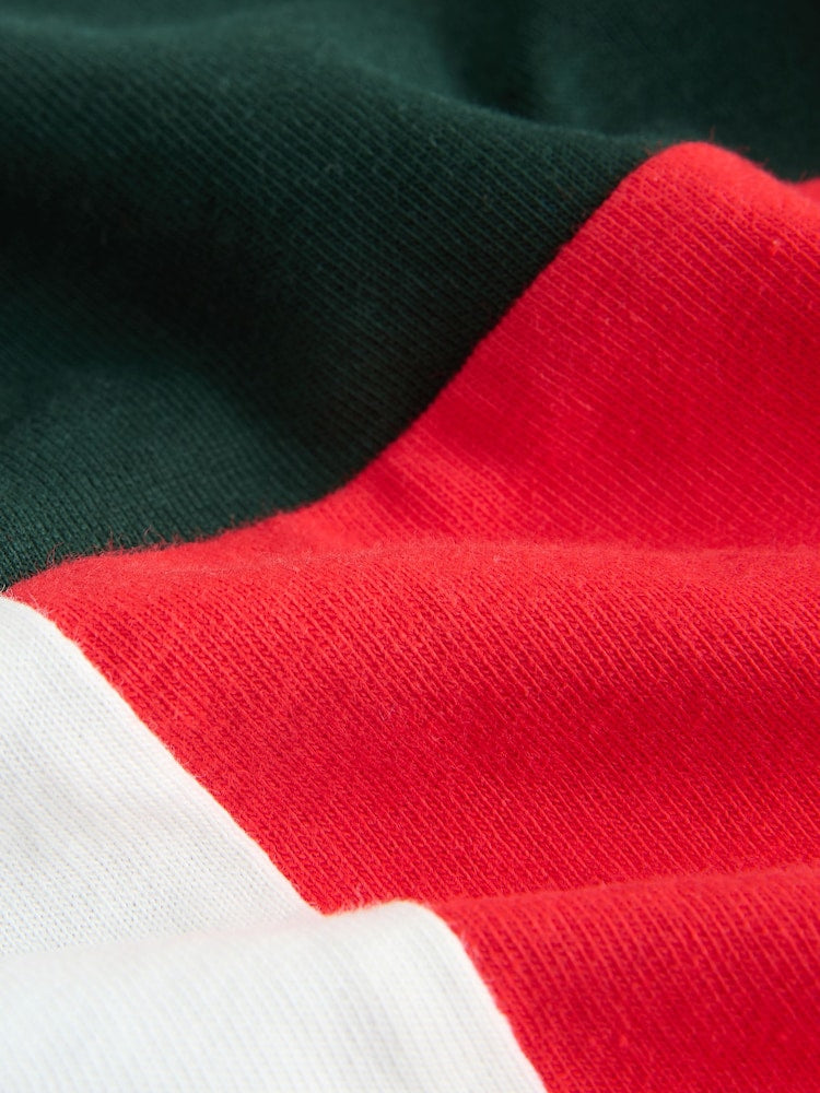 Red/Blue/Green Colourblock Short Sleeve Polo Shirt and Shorts Set (3mths-7yrs)