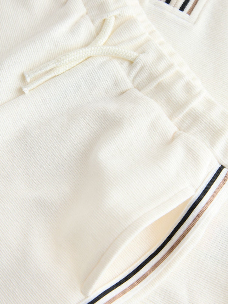 White Zip Neck Short Sleeve Polo Shirt And Shorts Set (3mths-7yrs)