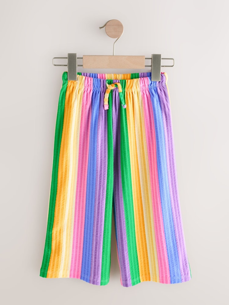 Pink Rainbow Stripe Wide Leg Trousers (3mths-7yrs)