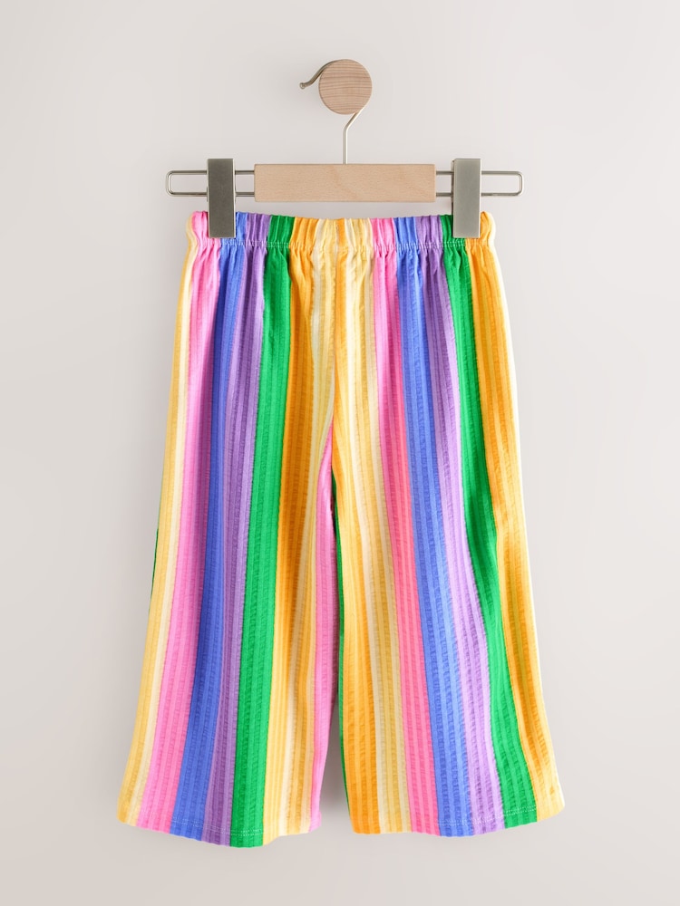 Pink Rainbow Stripe Wide Leg Trousers (3mths-7yrs)