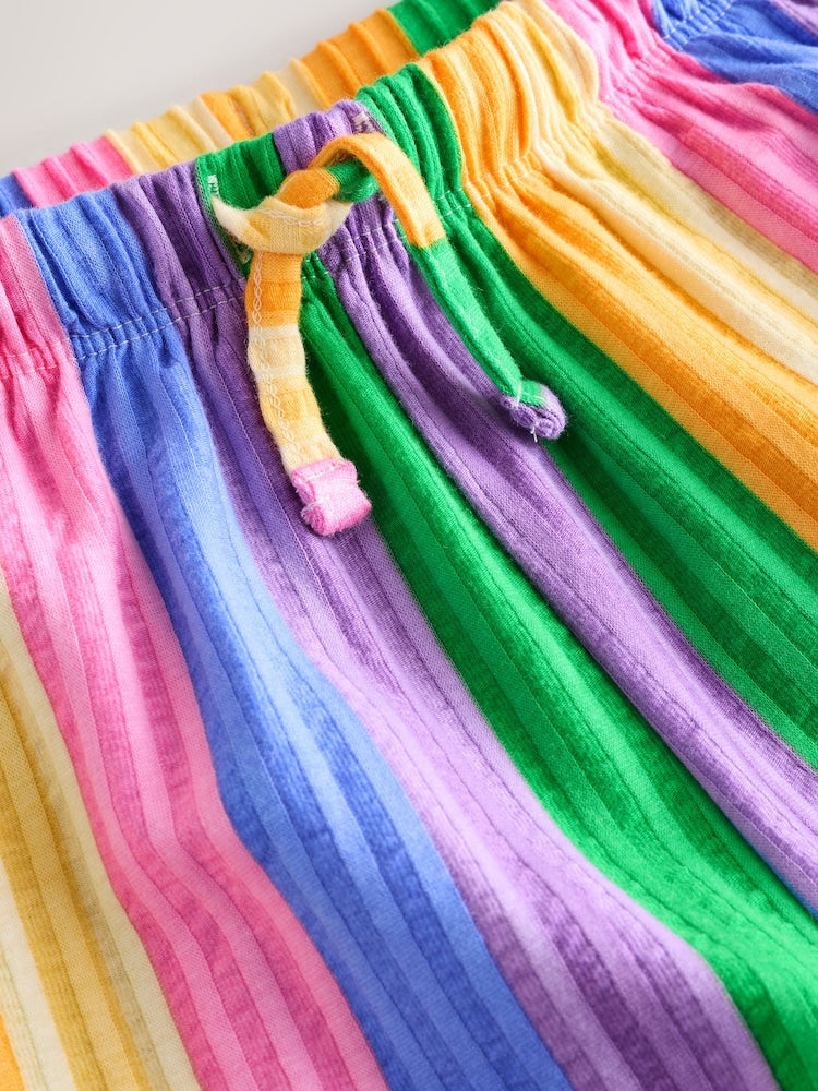 Pink Rainbow Stripe Wide Leg Trousers (3mths-7yrs)