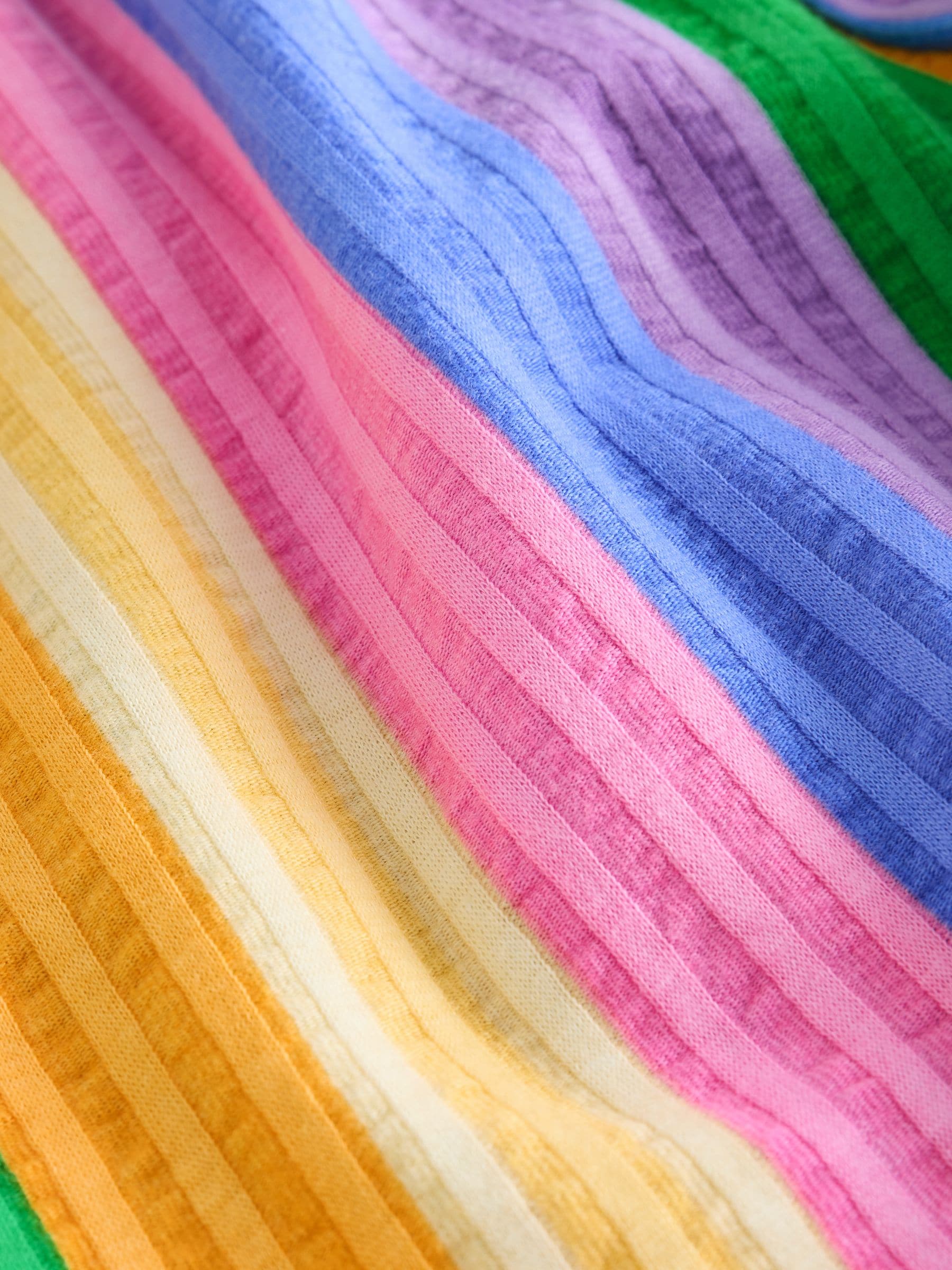 Pink Rainbow Stripe Wide Leg Trousers (3mths-7yrs) - Size 3-6 Months (62-68cm)