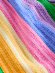 Pink Rainbow Stripe Wide Leg Trousers (3mths-7yrs) - Size 3-6 Months (62-68cm)
