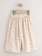 Ecru Mono Spot Wide Leg Trousers (3mths-7yrs) - Size 3-6 Months (62-68cm)