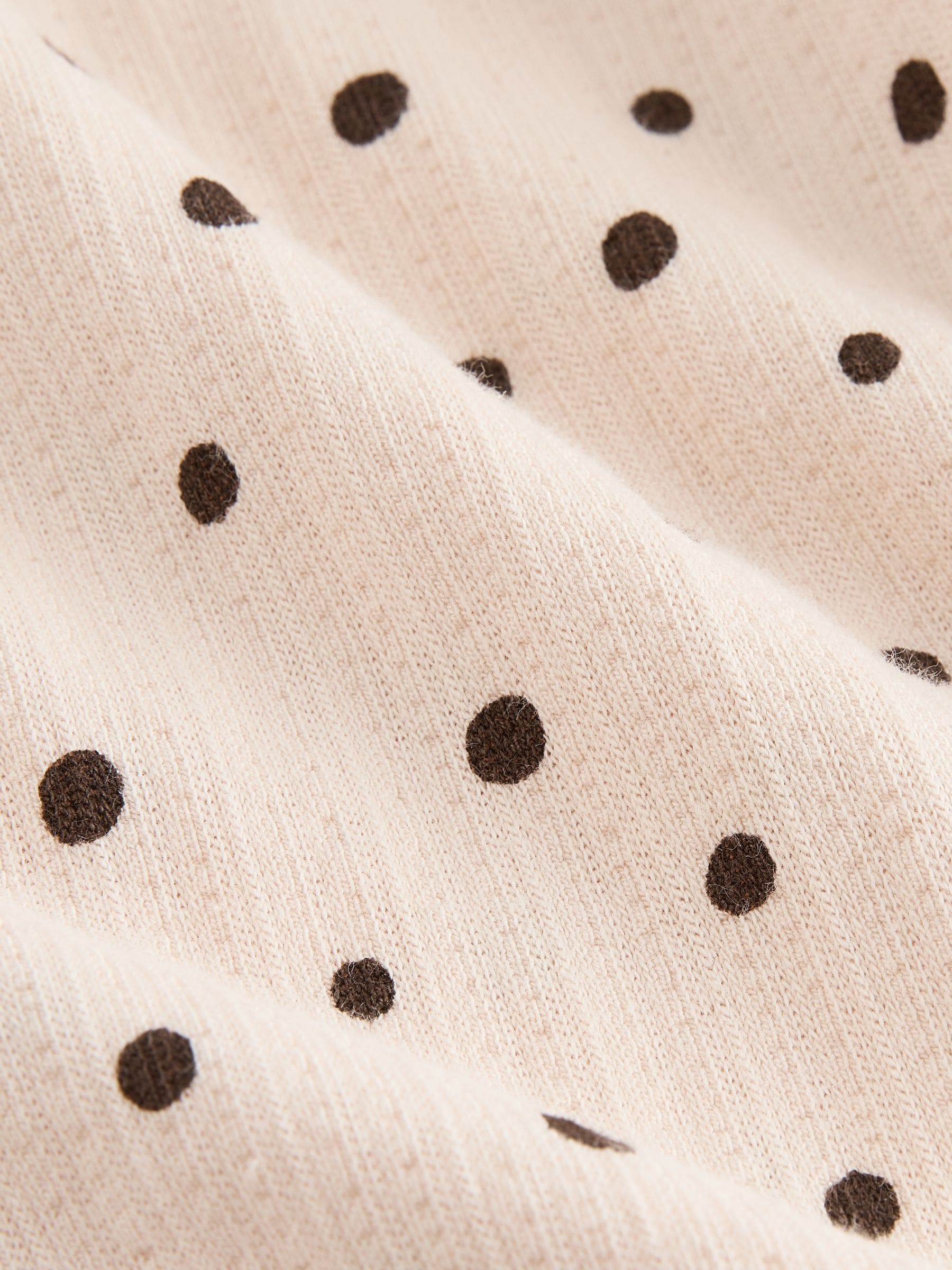 Ecru Mono Spot Wide Leg Trousers (3mths-7yrs)
