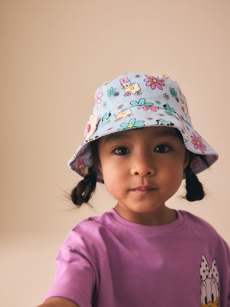Blue/ Pink Minnie Mouse Pastel Printed Bucket Hat (3mths-13yrs)