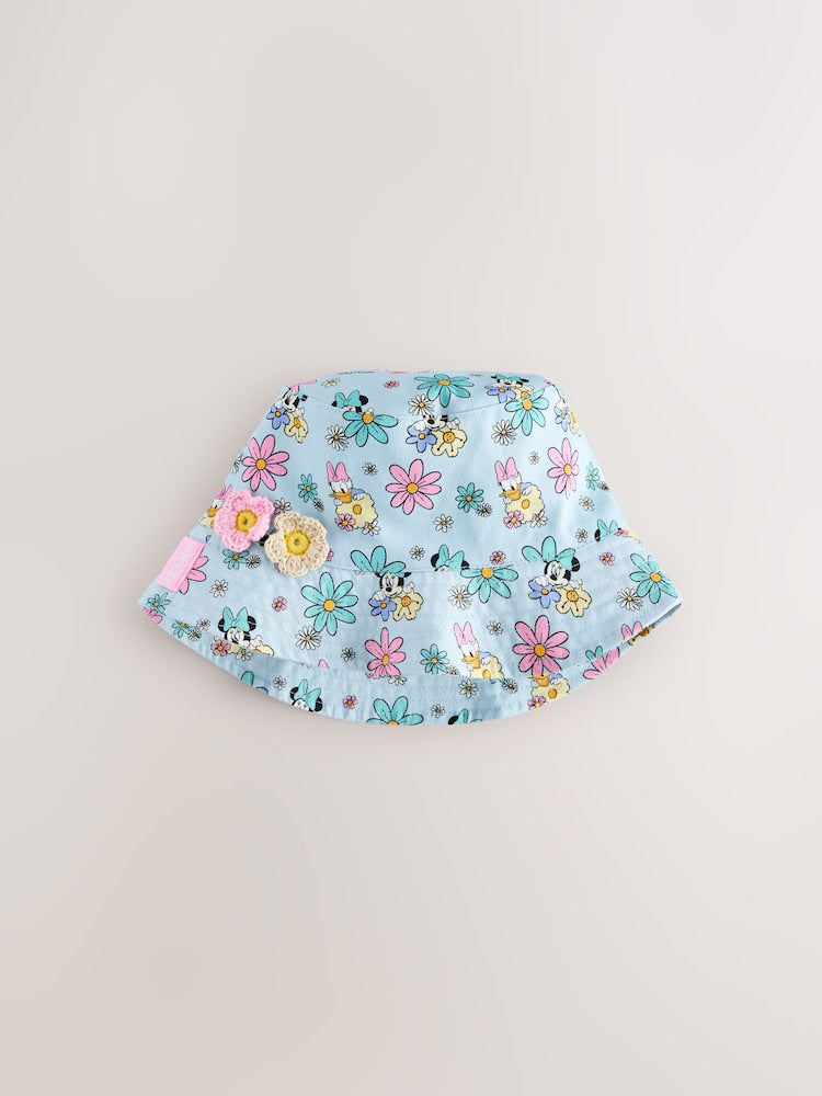 Blue/ Pink Minnie Mouse Pastel Printed Bucket Hat (3mths-13yrs)