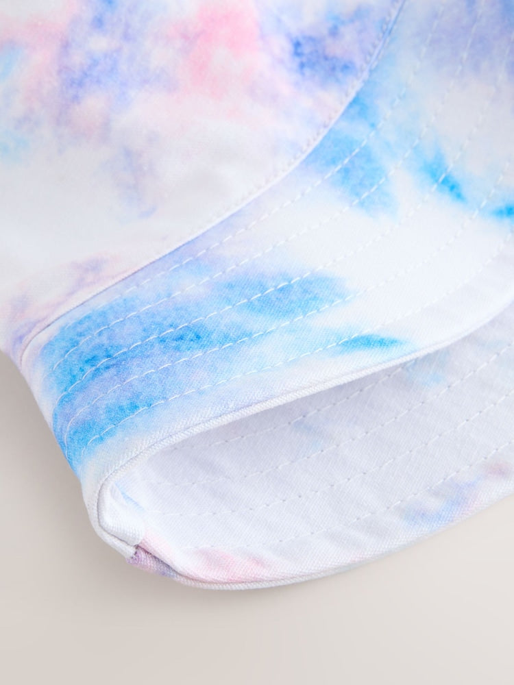 Blush Pink Blue Lilo & Stitch Tie Dye Effect Bucket Hat (1-16yrs)