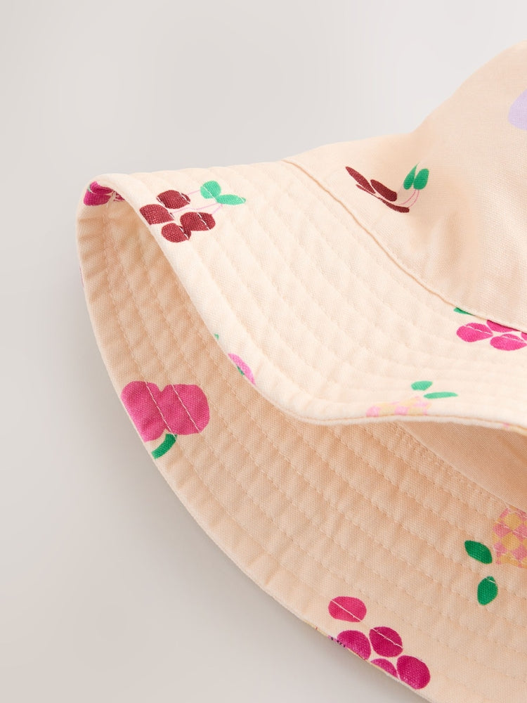 Pink Fruit Pattern Bucket Hat (3mths-13yrs)