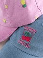 Pink Fruit/Blue Cherry Caps 2 Pack (1-13yrs) - Size 1-2 Years (80-92cm)