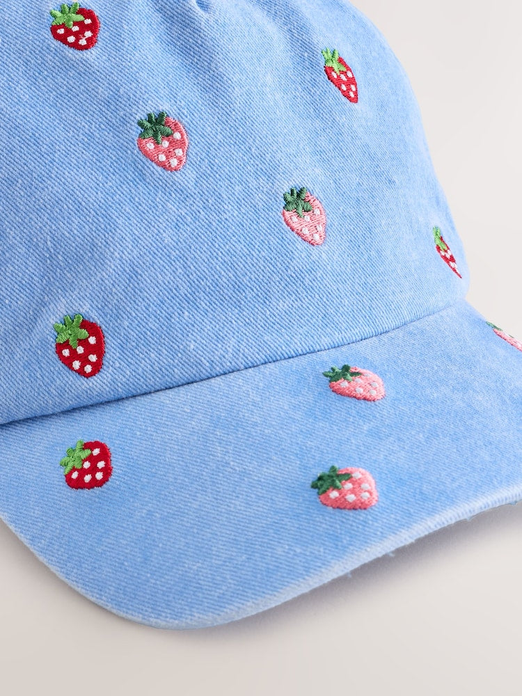 Blue/Red Berries Baseball Cap (1-16yrs)