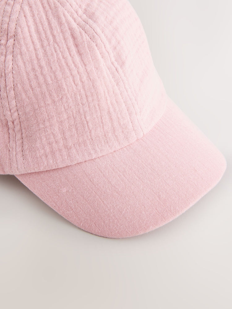 Pink Bow Back Cap (3mths-10yrs)
