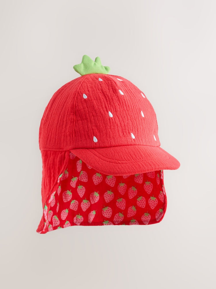 Red Strawberry Legionnaire Hat (3mths-10yrs)