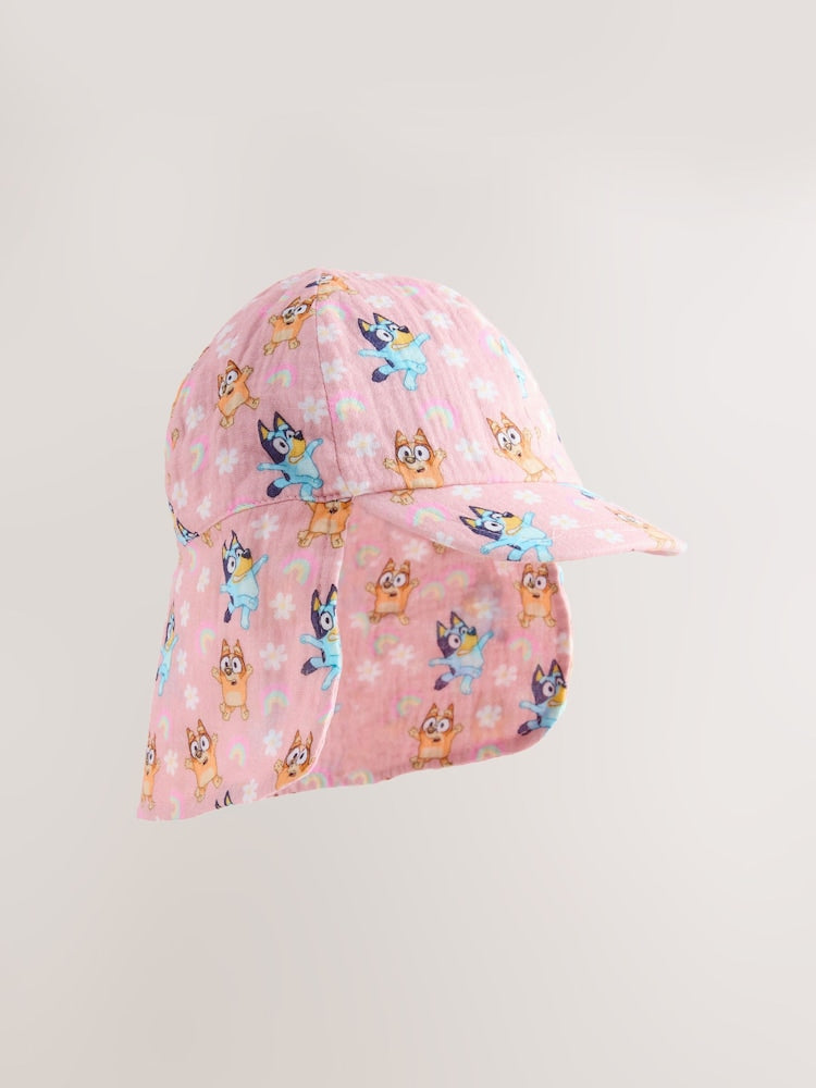 Pink Bluey/Blue Legionnaire Hat (3mths-6yrs)