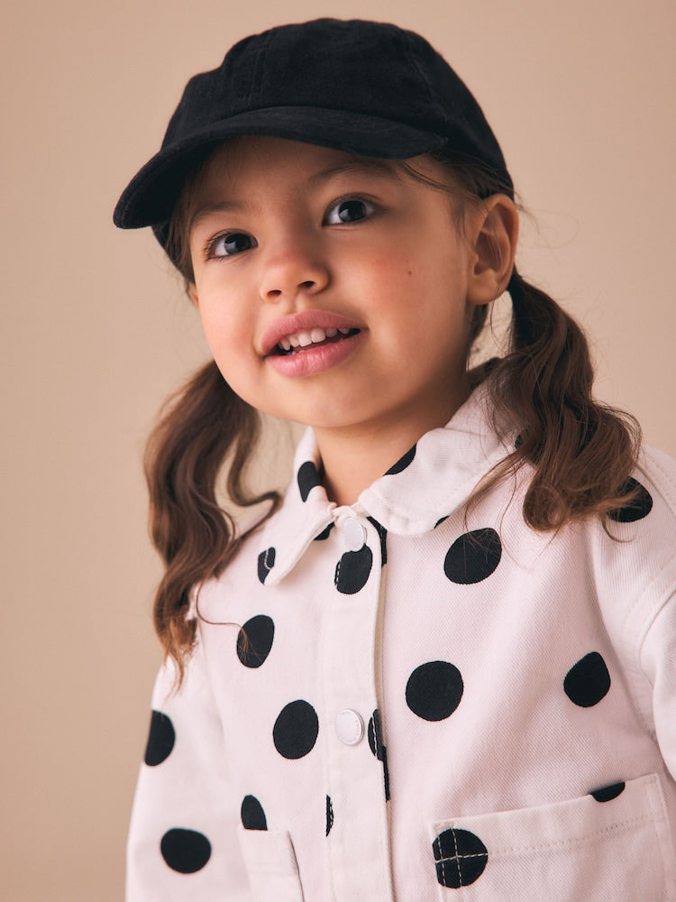 Black Baseball Cap (1-16yrs) - 11-13 Years (146-158cm)
