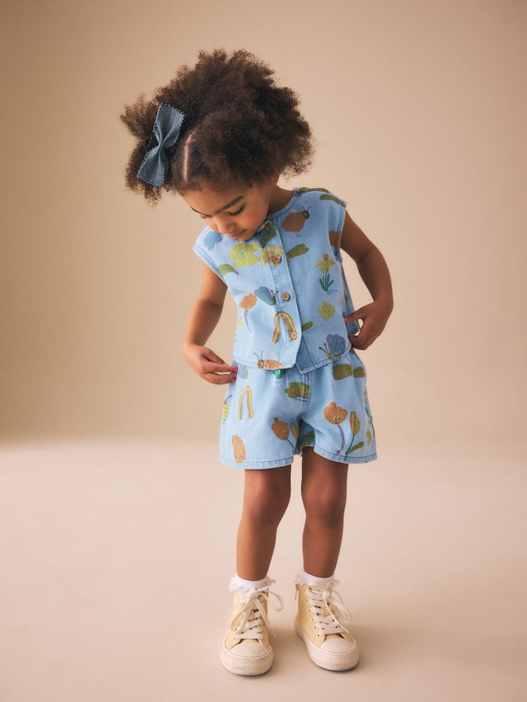 Denim Ladybug Print Character Set (3mths-7yrs) (3mths-7yrs)