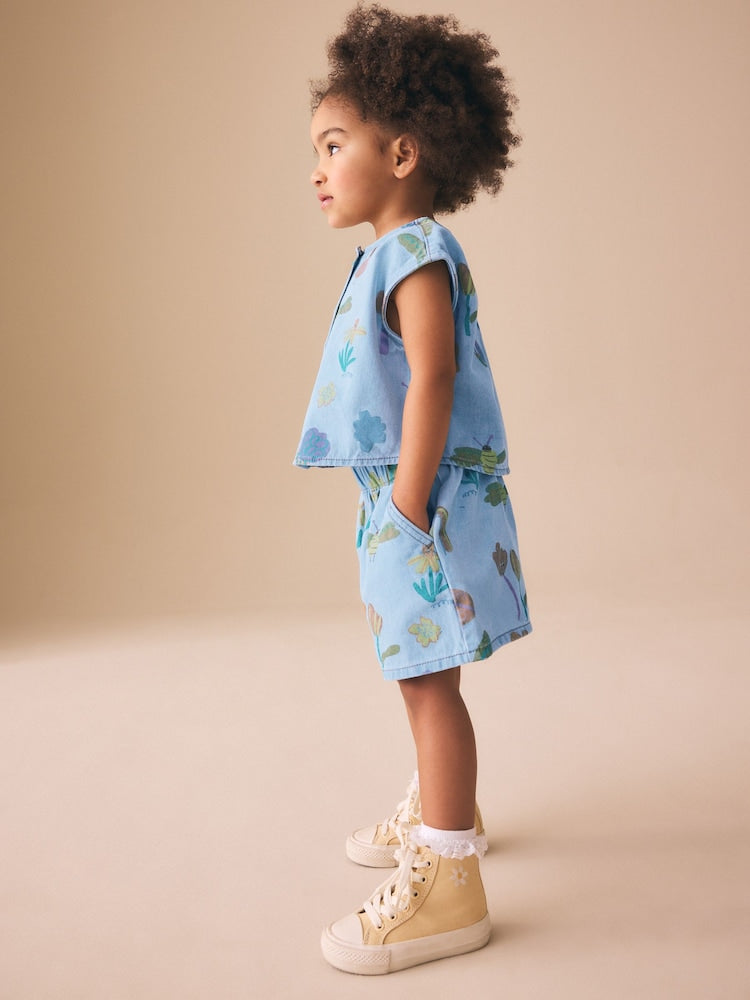 Denim Ladybug Print Character Set (3mths-7yrs) (3mths-7yrs)