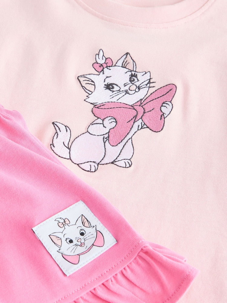 Pink Disney Marie Shorts Set (3mths-7yrs)
