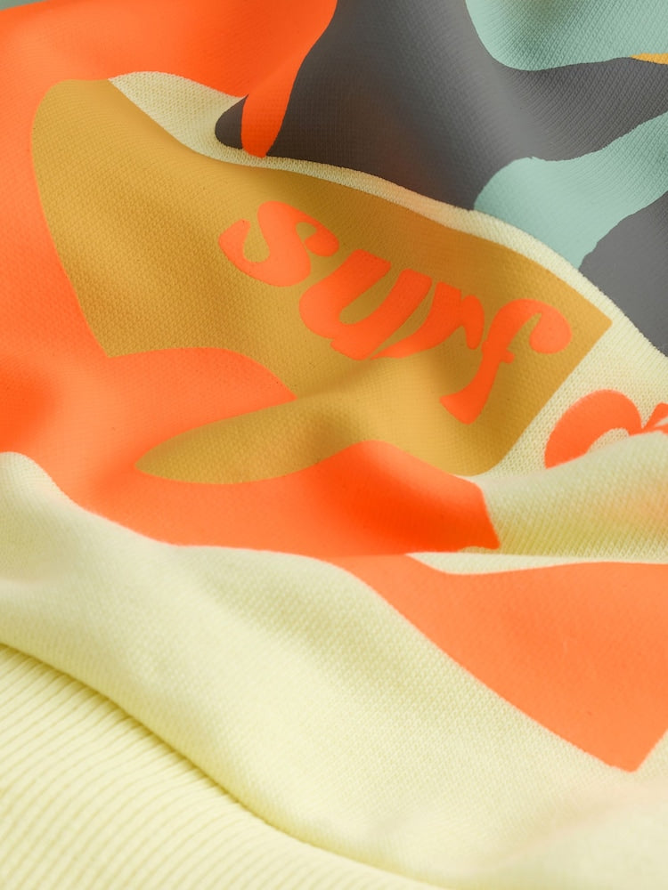 Yellow Surf Day Crew Neck Sweatshirt and Shorts Set (3mths-7yrs) (3mths-7yrs)